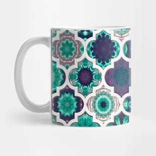 Moroccan Tile Pattern Teal Mug